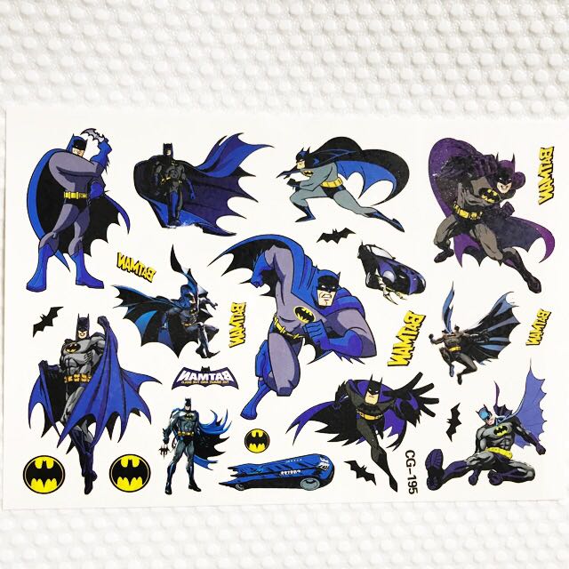 ?Marvel Super Heroes Collection:? Batman Design 02 ?Temporary Tattoo For  Kids' Birthday Party??‍♂️?, Hobbies & Toys, Toys & Games on Carousell