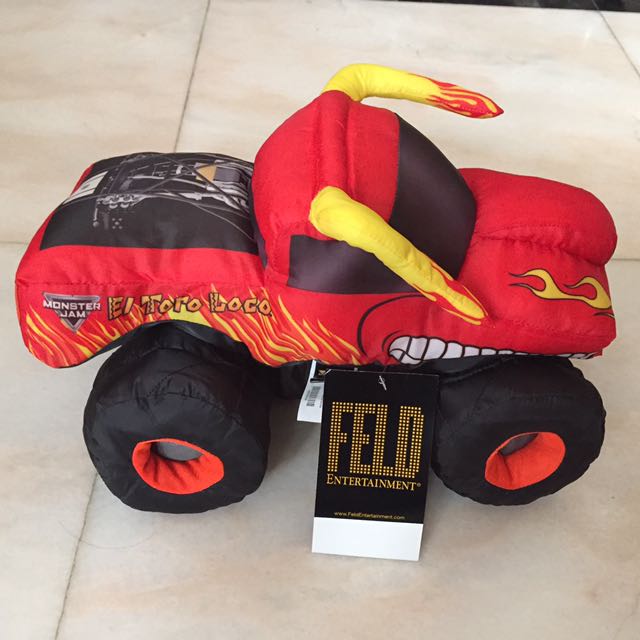Monster Jam El Toro Loco Monster Truck Plushie Toys Games