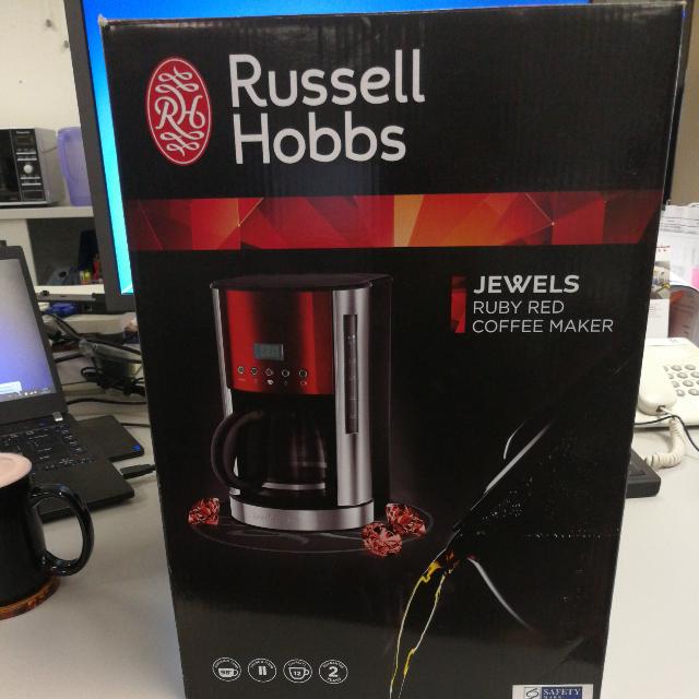 Russell Hobbs Ruby Red Coffee Maker, TV & Home Appliances, Kitchen