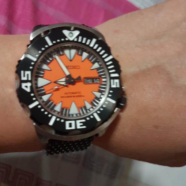 Seiko Orange Monster With Black Bezel, Mobile Phones & Gadgets, Wearables &  Smart Watches on Carousell
