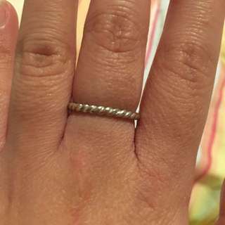 Sterling Silver Rope Ring