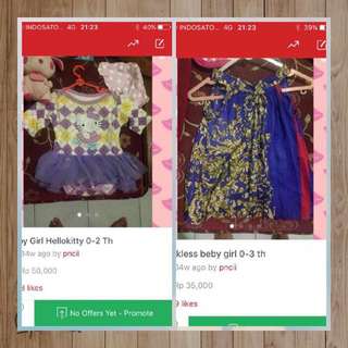 55k Dapet 2 Baju Anak Perempuan Lucu2