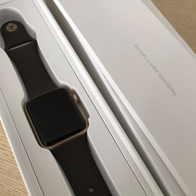 Apple Watch Series 2 Gold 42mm Cocoa Sport Band Mobile Phones Gadgets Wearables Smart Watches on Carousell