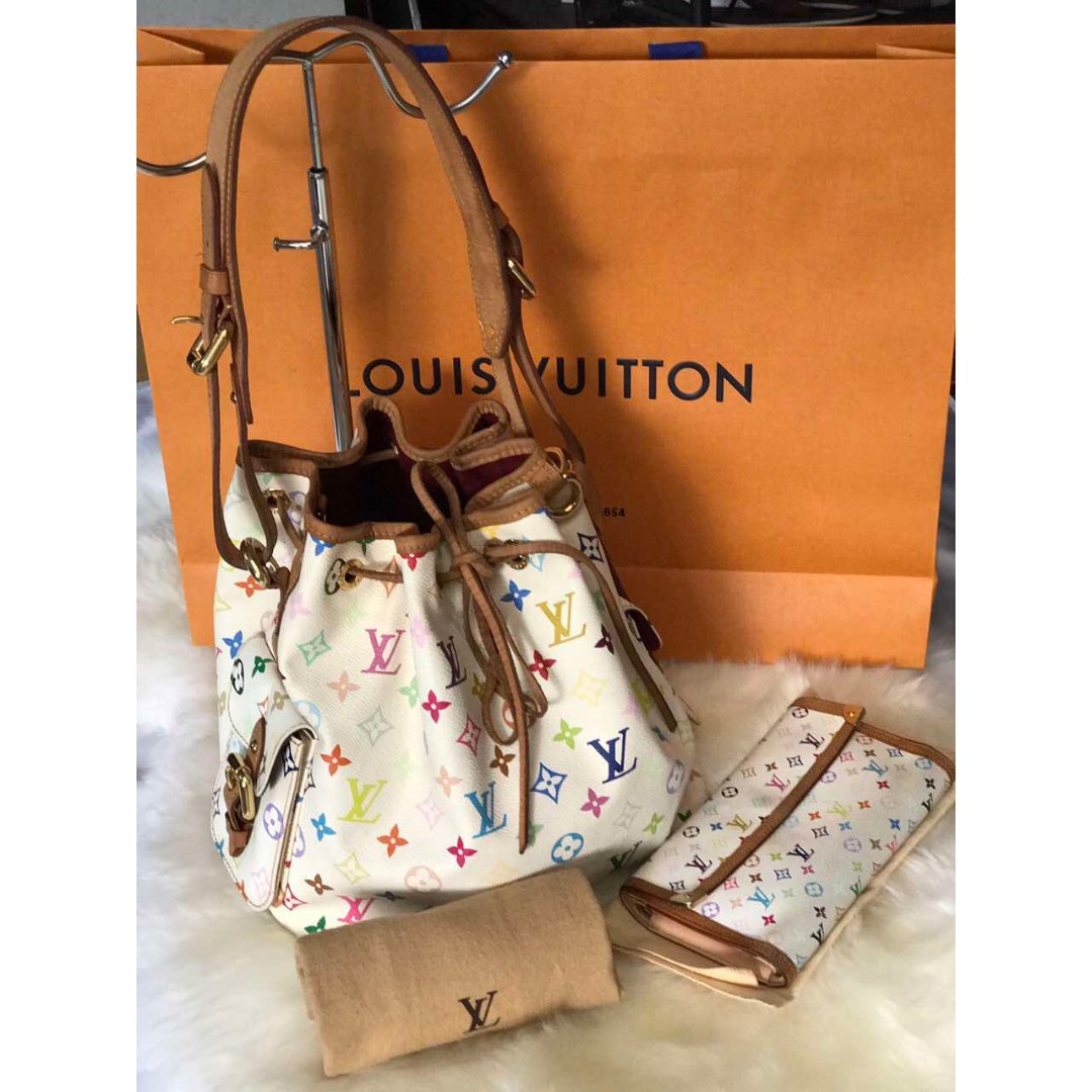 Lv multicolor bucket bag, Luxury, Bags & Wallets on Carousell
