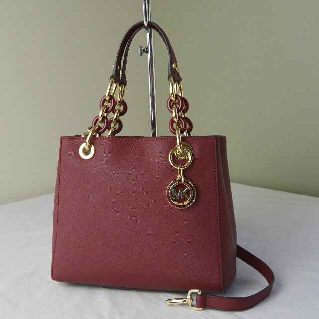 mk burgundy handbag