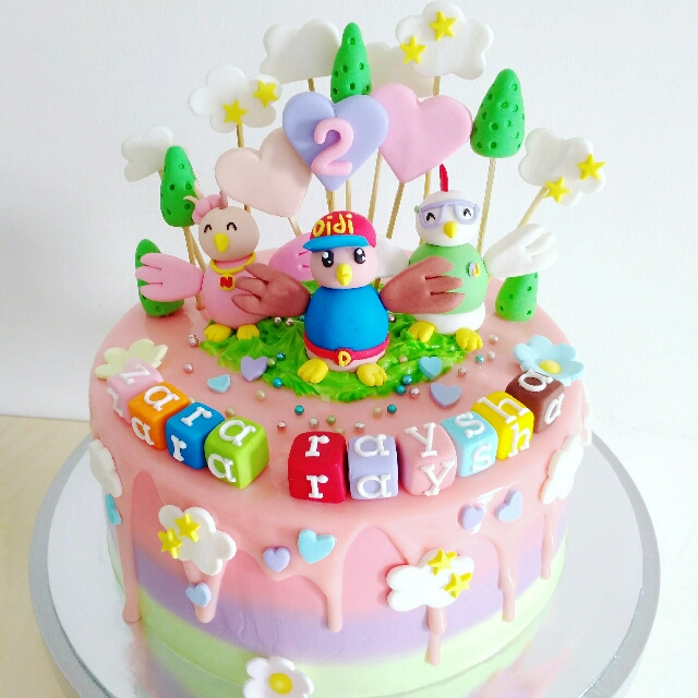 Didi And Friends Theme Cake Food Drinks Baked Goods On Carousell