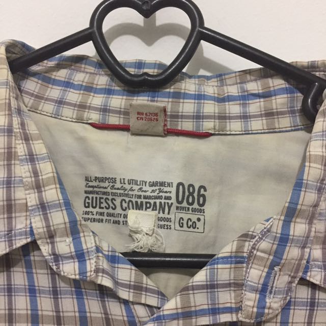 GUESS short sleeve Shirt Size L, Fesyen 