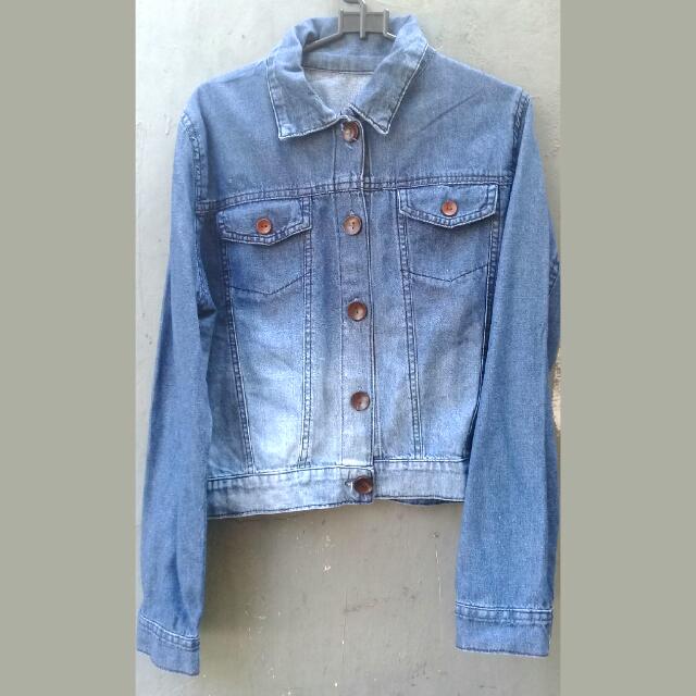 Jaket Jeans Ombre, Fesyen Wanita 