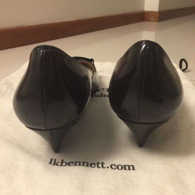 lk bennett patent wedges