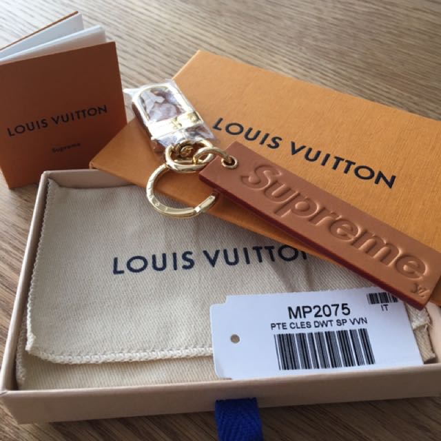 LOuis Vuitton Supreme Key Chain/ Bag Charm, Luxury, Accessories on Carousell