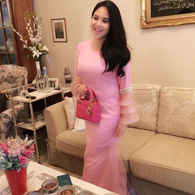 Lubna Brocade Organza Baju Kurung Muslimah Fashion Two Piece On Carousell