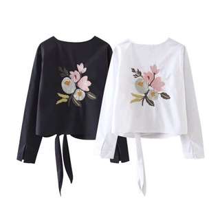 Floral Embroidery Funky Top