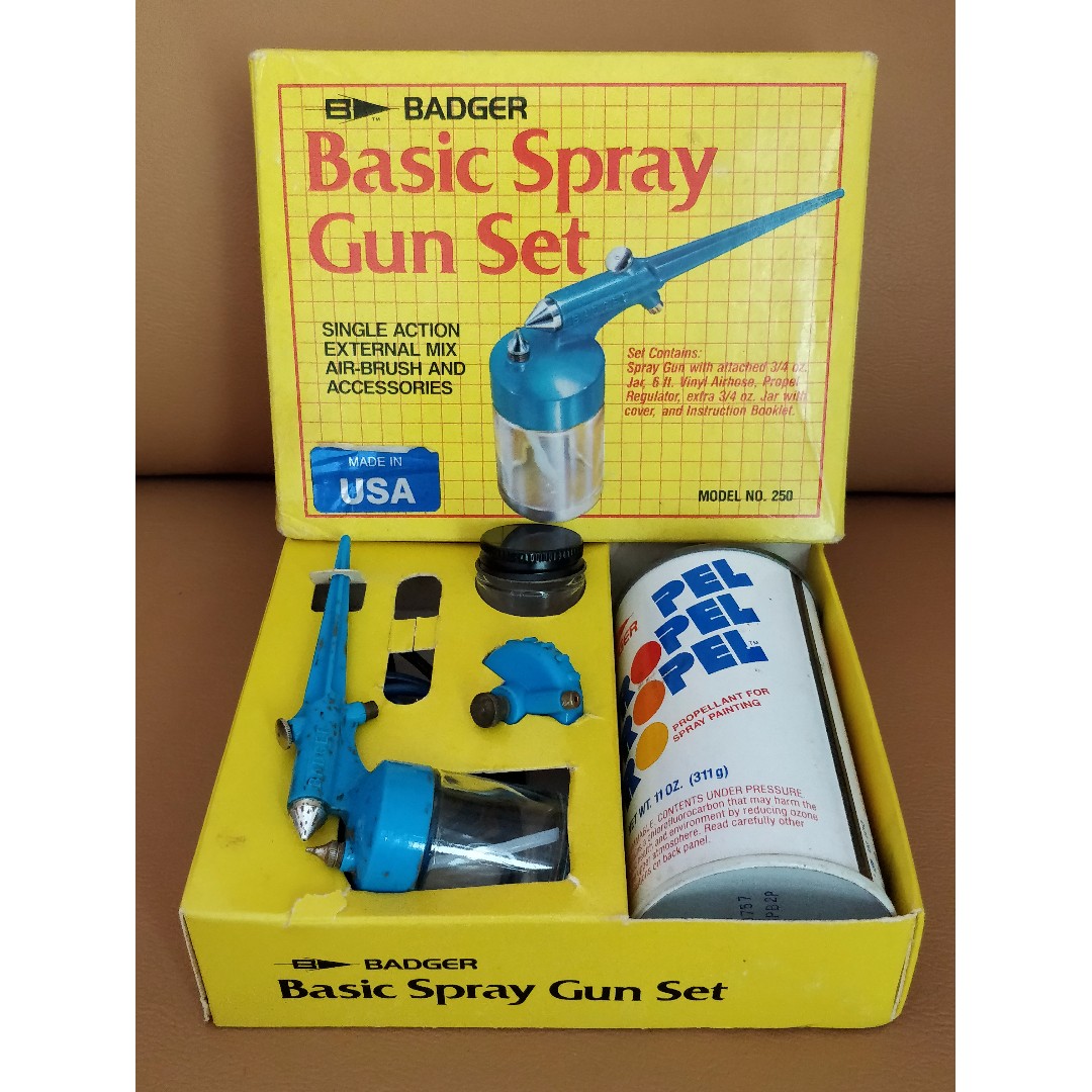 Badger 250-2 Single Action External Mix Airbrush Basic Spray Gun Set –  Sidetrack Hobby