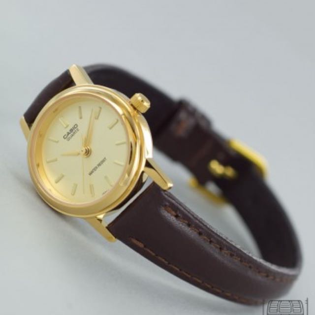 casio leather watch for ladies