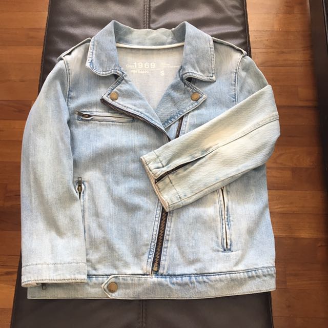 Gap denim moto jacket deals