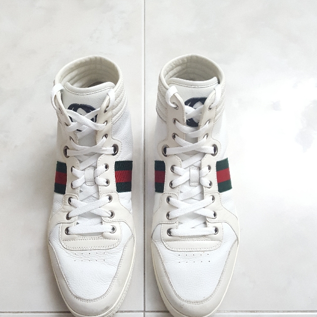 White gucci shoes best sale high tops