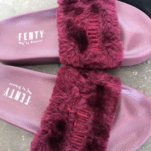 Puma fenty deals sandals burgundy