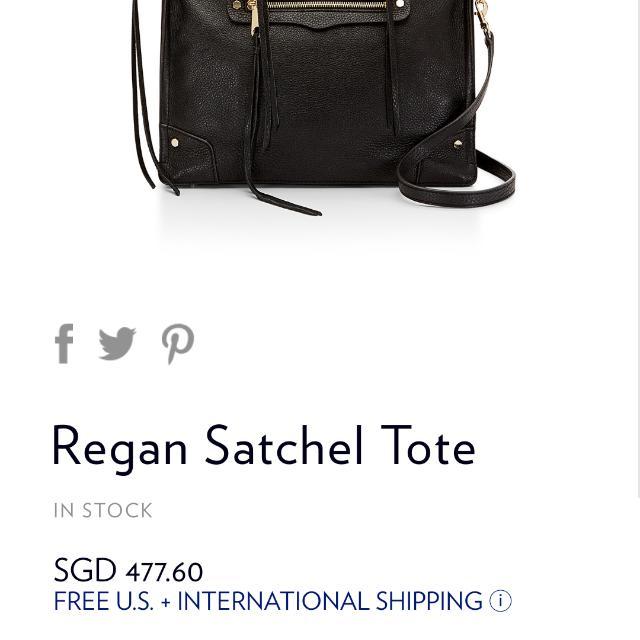 Regan satchel sales tote black