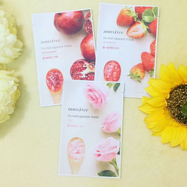 🍃 Innisfree It's Real Squeeze Sheet Mask 🌼 (Category: Face Care) located in Makati City. Submitted by tinytrendsph (Listing ID 122422691, Image 2). Description: .