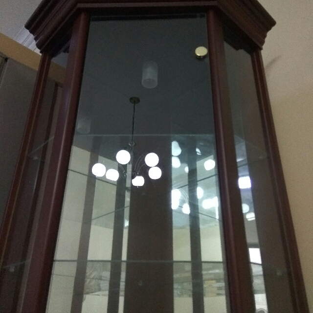 Argos Uk Single Door Corner Glass Display Cabinet Mahogany