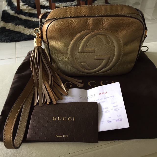 Gucci soho disco bag gold sales
