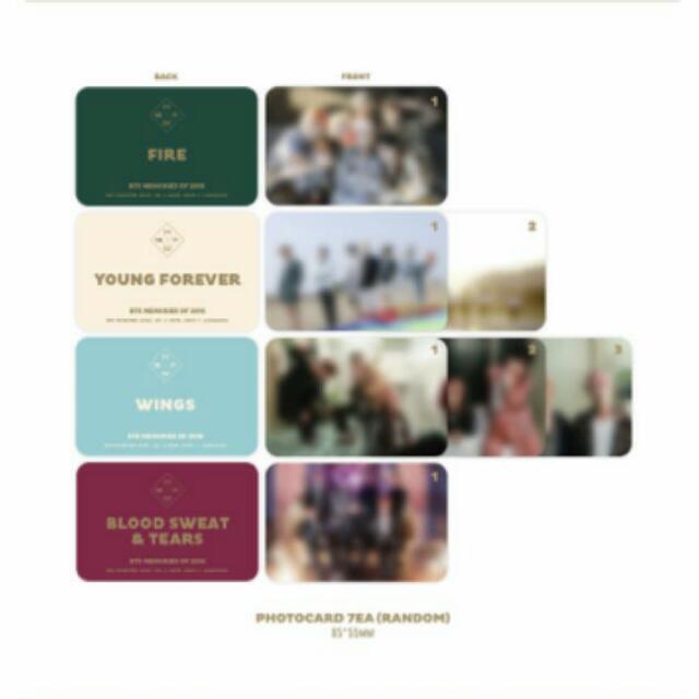 BTS Memories 2016 photocard, Hobbies & Toys, Collectibles  