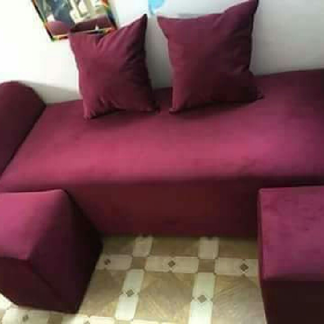 Gamusa Cleopatra Sofa (Made To Order) (Category: Sofas) located in San Mateo. Submitted by krisna.jimenez (Listing ID 122301191, Image 2). Description: 4000 1 cleopatra 2 pillow 2 stool Pwede ibang color as long as available sa bilihan ng mga tela. Pm for more info. Thanks!😊.