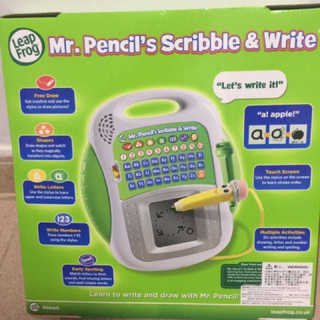 mr pencils scribble and write