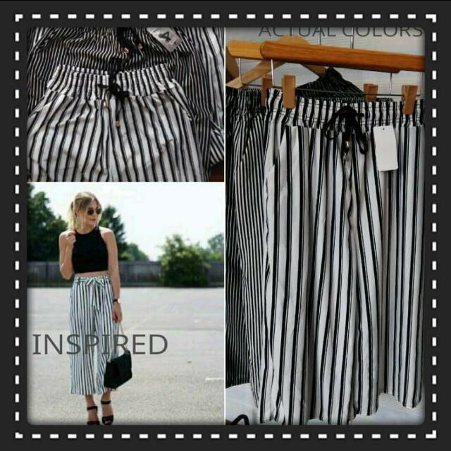 black and white striped square pants