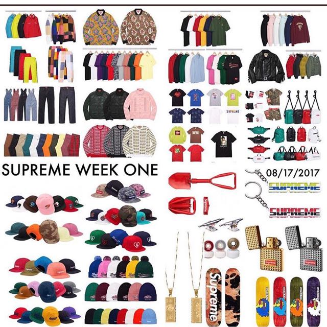 Supreme week on sale one drop