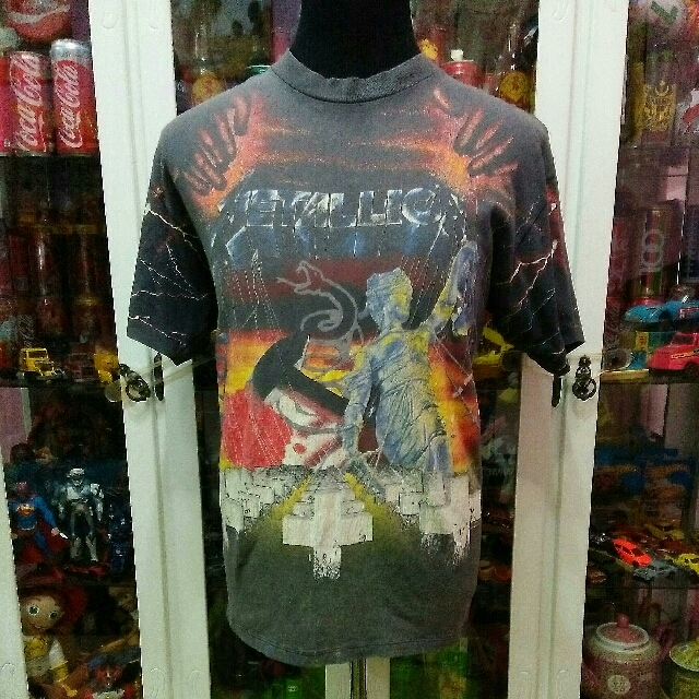 Vintage 90 s Metallica Master Of Puppets All Over Full Print Band
