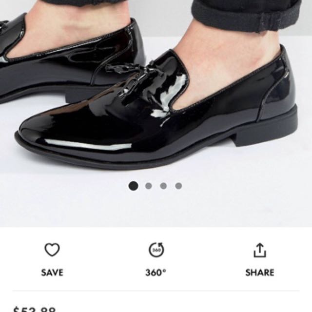 asos patent loafers