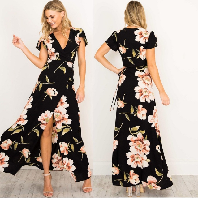 floral maxi dress size 18