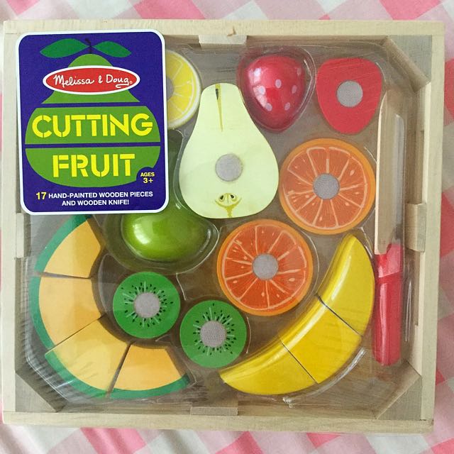 Melissa & Doug WOODEN CUTTING FRUIT Baby/Toy/Kids Pretend Play Food Toy/Gift BN 