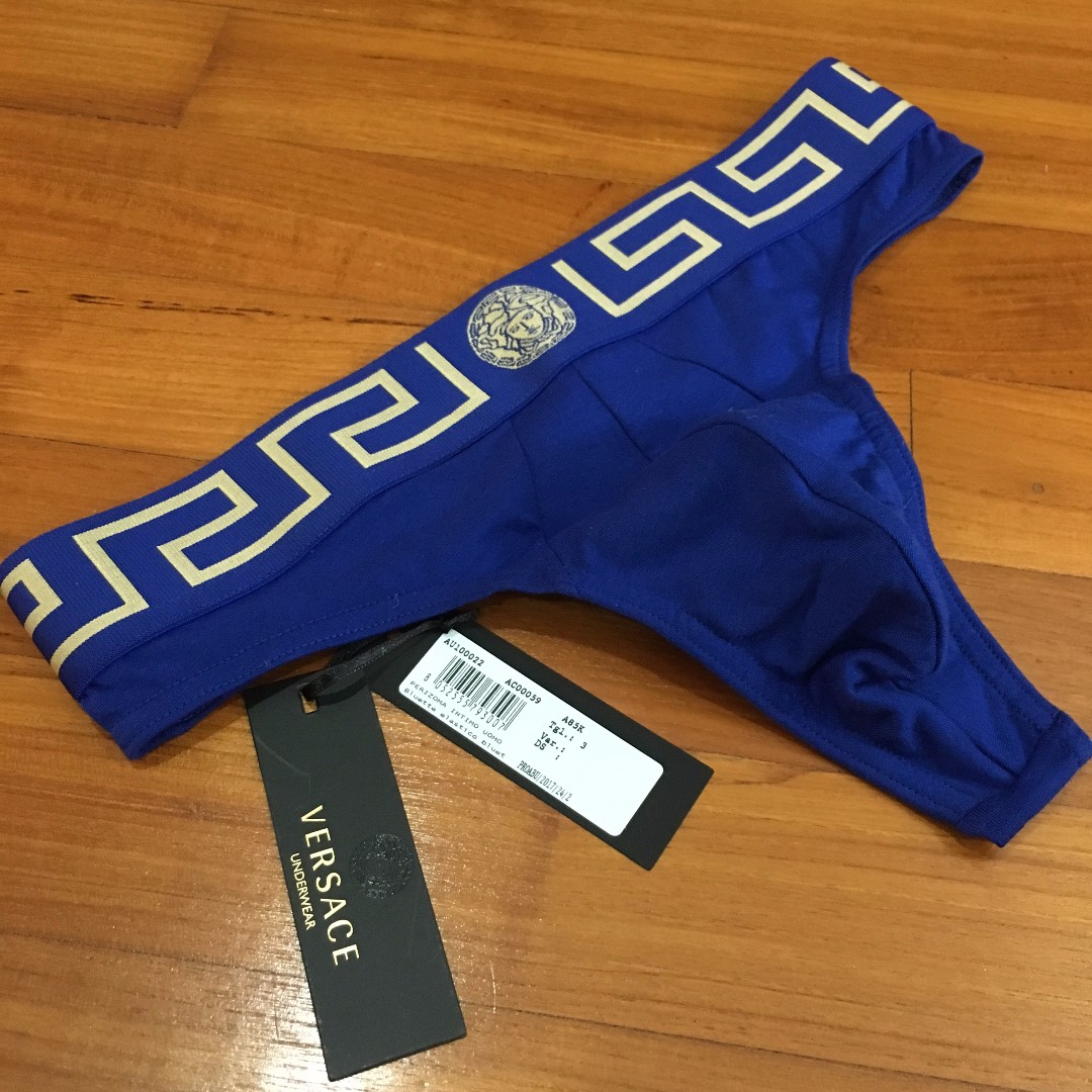 Versace briefs men's blue color buy on PRM