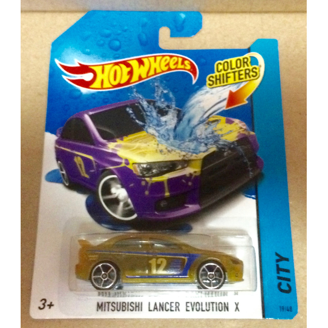 hot wheels mitsubishi lancer evolution x color shifters