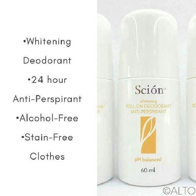 Scion Whitening Deodorant by Nu Skin (Category: Oral Care) located in Cordova. Submitted by diamellashub (Listing ID 122549882, Image 2). Description: Feedback Alert 👍 "maraming maraming salamat sa WHITENING DEO di na ako mahihiyang mag high five all the time".... (photo credit to the owner) SCION WHITENING DEO ✔️Lightens underarm ✔️PH balance ✔️No yellow stains ✔️Alcohol free, gentle, non-irritation formula ✔️Minimizes chicken skin ✔️24hours pr