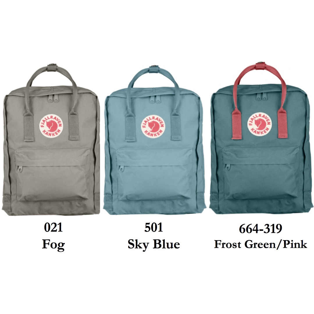 kanken sky blue vs frost green