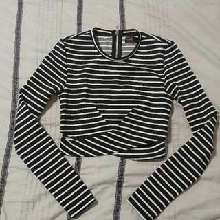 Striped Crop Top Size 8