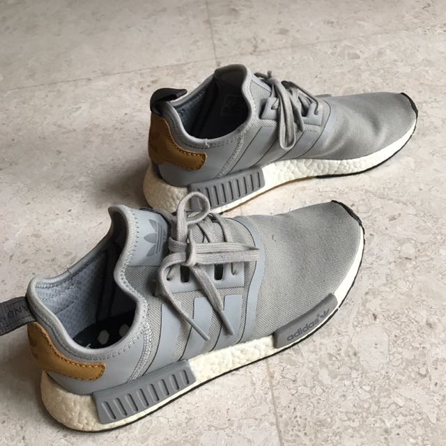 Adidas NMD Grey/Leather Back (AUTHENTIC 
