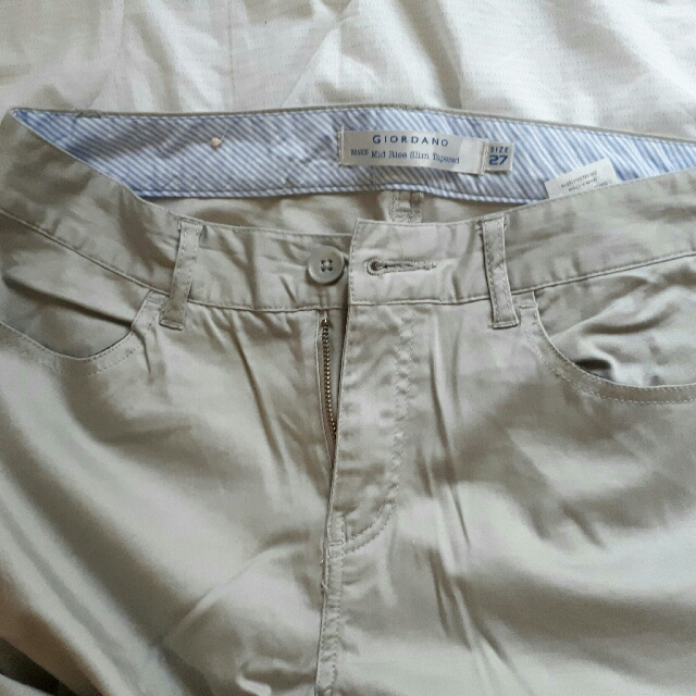 Giordano Khaki Preppy Pants Women S Fashion Clothes Pants