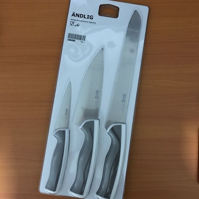 Ikea Andlig 3 Piece Knife Set With Legitim Chopping Board Home Appliances On Carousell