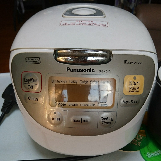 樂聲牌鑽石西施電飯煲Panasonic Diamond Fizzy Logic Rice Cooker SRND10, 電視及其他電器