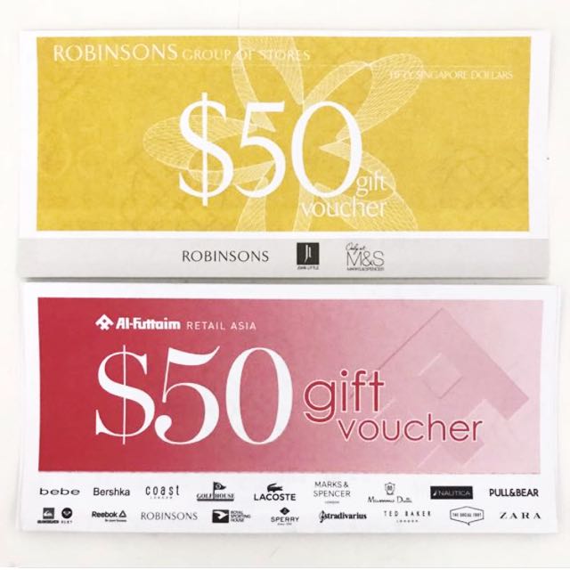 Robinsons Al Futtaim 150 Vouchers Entertainment Gift Cards Vouchers On Carousell