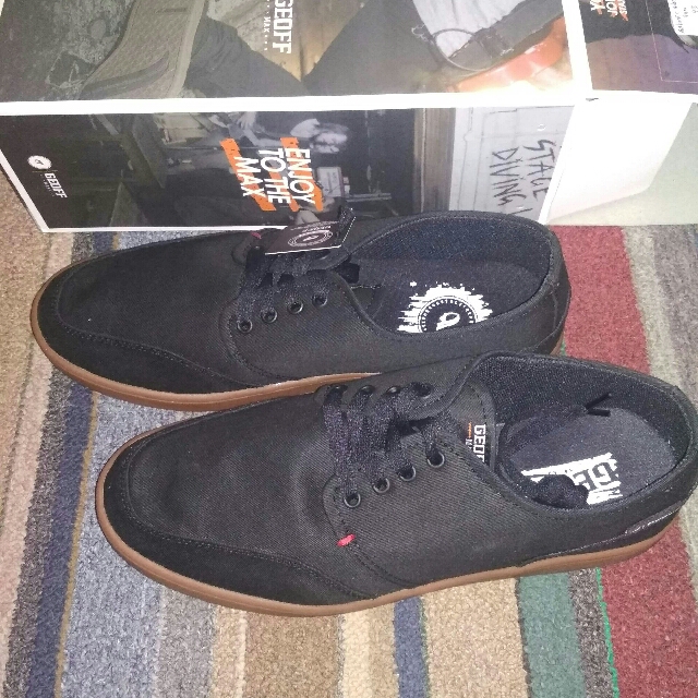 Sepatu Geoff Max Black Gum Size 43 Fesyen Pria Sepatu Di Carousell