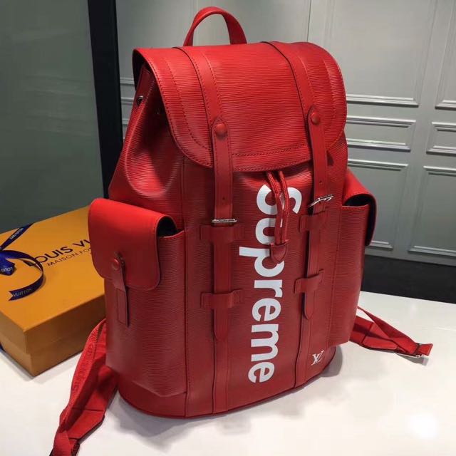 Supreme x LV Christopher Backpack, Luxury, Bags & Wallets on Carousell
