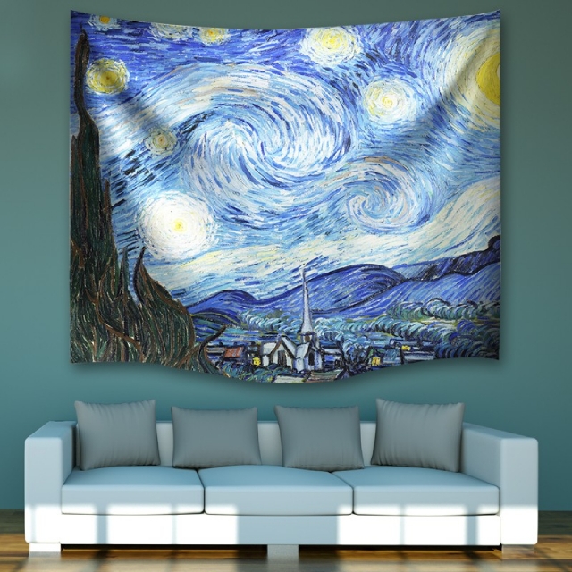 Van Gogh Starry Night Tapestry Painting Series Wall Art