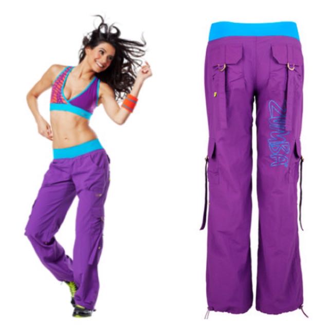 Zumba Fitness Women's Ultimate Orbit Cargo Pants, Berry, Medium