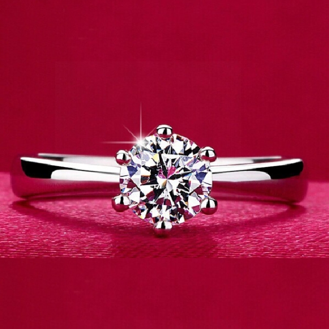 1 carat cubic zirconia solitaire ring