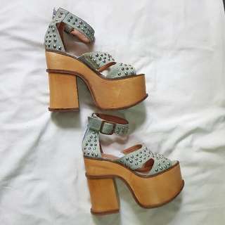 Jeffrey Campbell Wooden Platform Heels